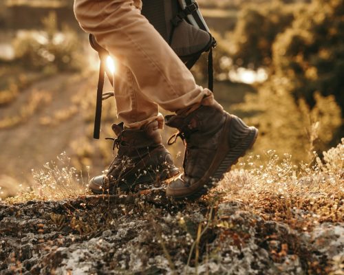 male-hiker-walking-in-mountain-forest